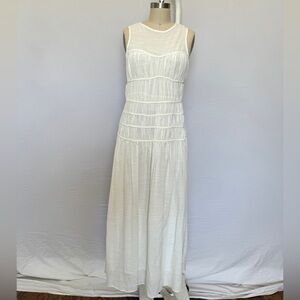 ASOS design NWT ruched tiered maxi sundress - open back, tie neck - size 6